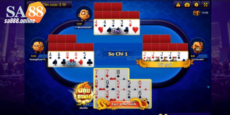 Luật chơi của game mậu binh online Sa88